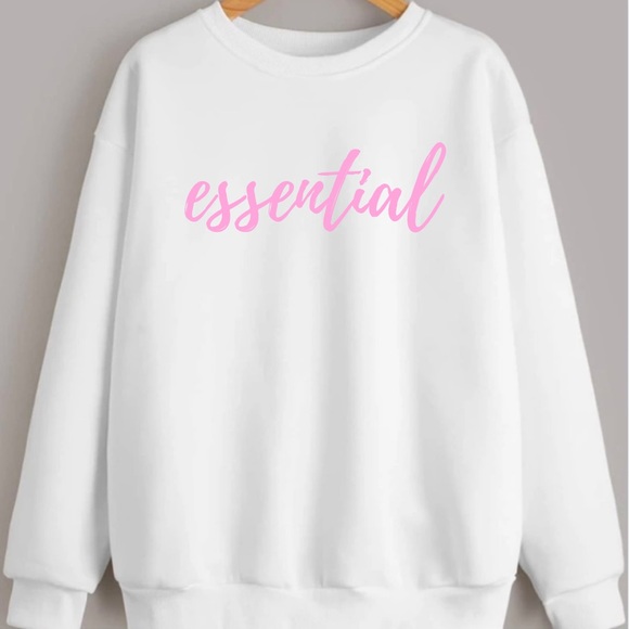 Essential Script Graphic Crewneck Sweatshirt -  Doctors Nurse Law Enforcement - Picture 1 of 3